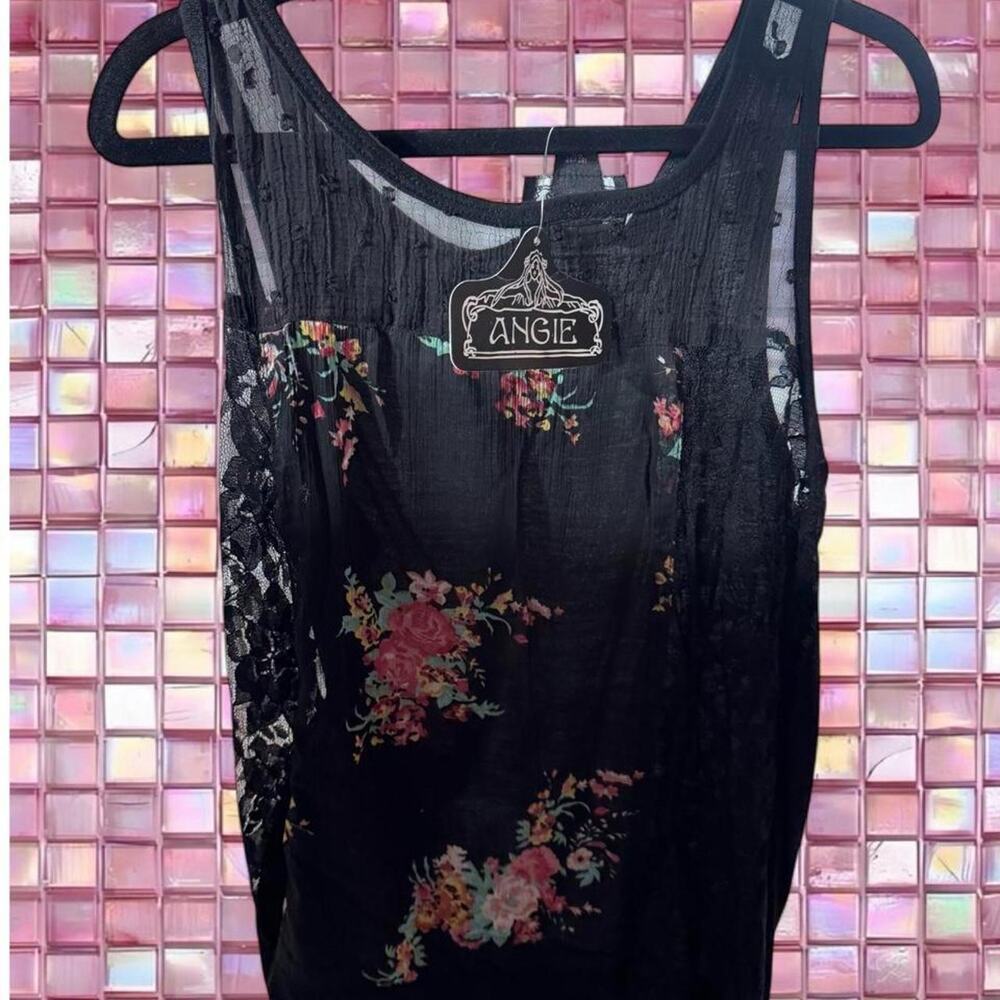 Vintage deadstock angies black floral